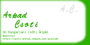 arpad csoti business card