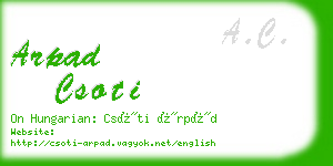 arpad csoti business card
